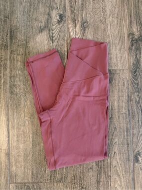 Aerie Cross Waist Leggings in Mauve Rose
